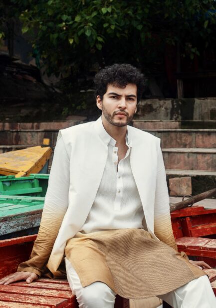 Noor-e-Ombre Silk Kurta Set With Jacket